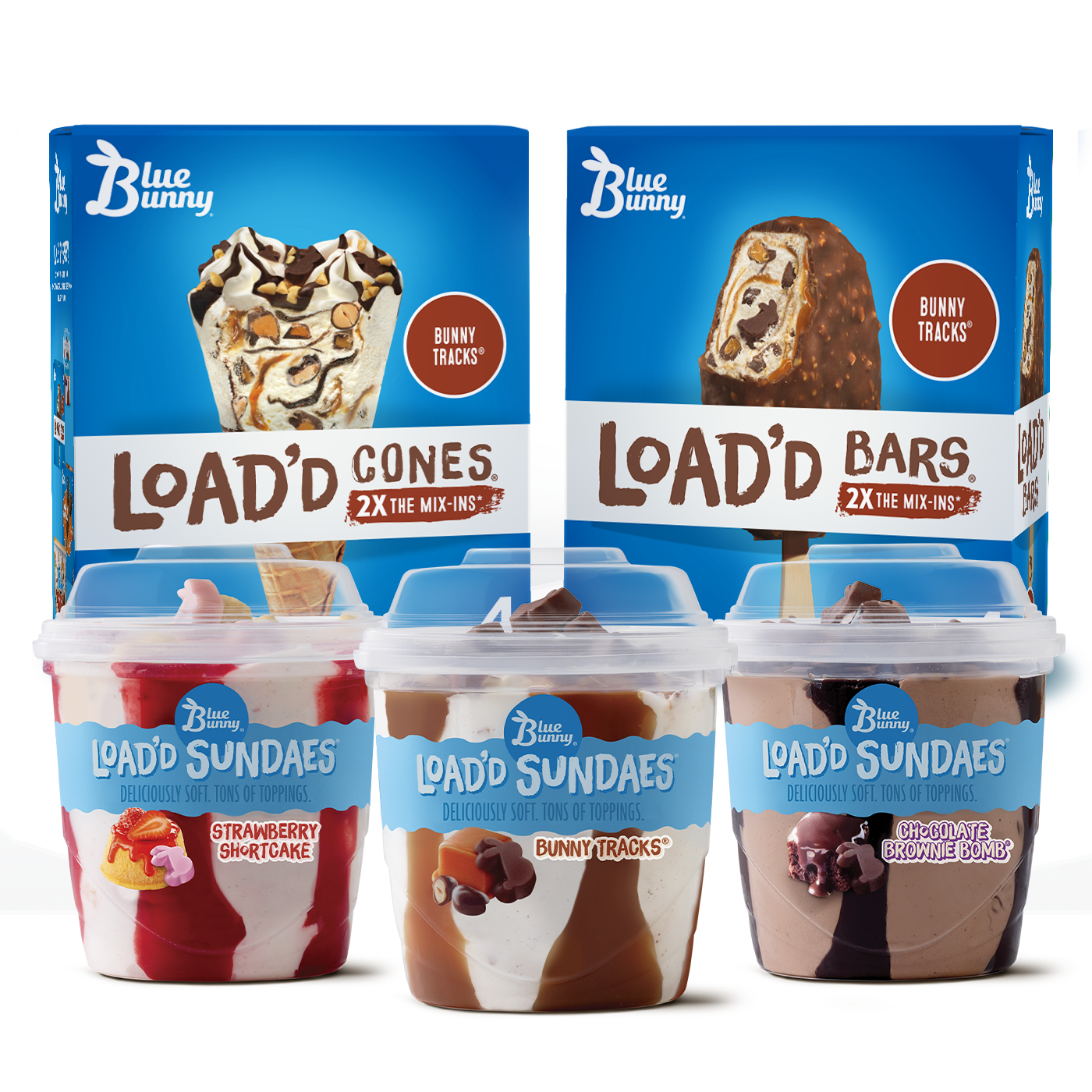 Blue Bunny Ice Cream Sundaes, Cones, Bars Blue Bunny